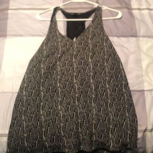 Black patterned tank